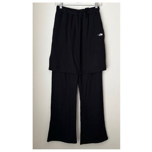 Nice Ghost Club Logo Skirted Sweatpants in Black One Size NEW Streetwear Casual
